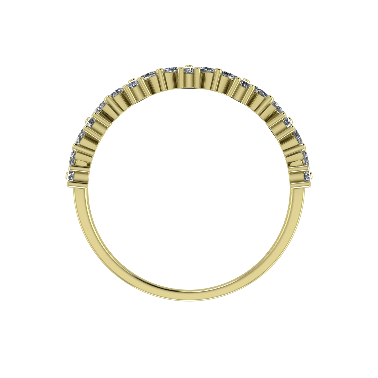 DIAMOND BANDS & STACKABLES HALFWAY RINGS & BANDS